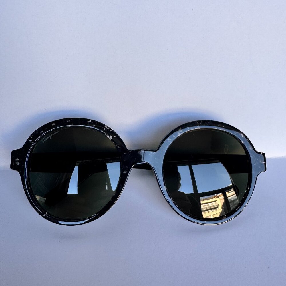 Salvatore Ferragamo SF878S Round Tortoiseshell Sunglasses w/ Case